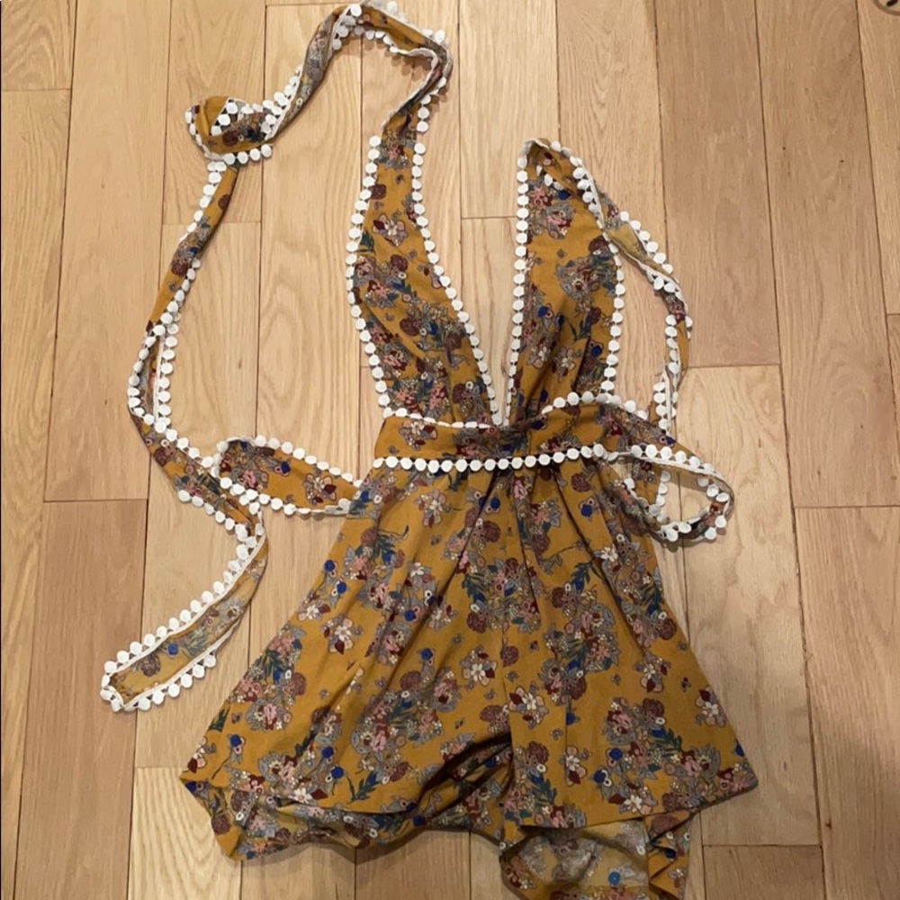 Summer romper sexy open back